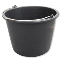Baueimer schwarz – stabiler Eimer ideal für Schutt Baueimer 12 L