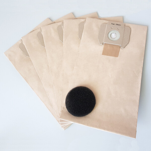 CLEANFIX Staubfilterbeutel Papier (5 Stück) passend für CLEANFIX S10 Serie
