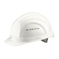 BAUHELM Schutzhelm Helm Bauarbeiterhelm Arbeitshelm Schuberth Schutzhelm EuroGuard 6 I/79 GY, Kategorie II, ohne Drehverschluss, 6-Pkt.Gurtband, weiß