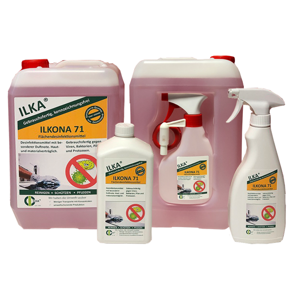 ILKA - Ilkona 71 - gebrauchsfertige Flächen-Desinfektion 1000 ml Flasche