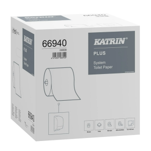 Katrin 66940 Plus System Toilettenpapier 800 2-lagig 800...