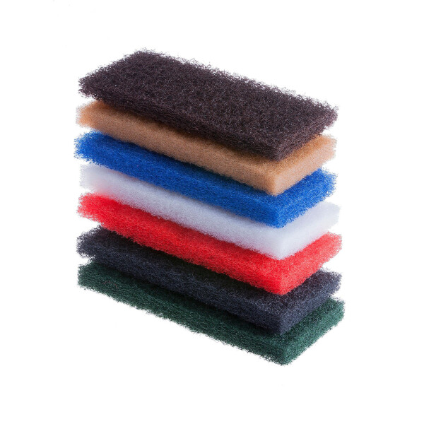 Floorstar Super-Handpads 11,5 × 25 cm – 10 Stück – Rot – für Grund- & Unterhaltsreinigung