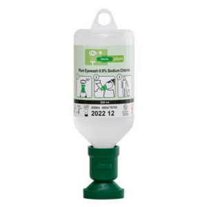 plum – Augenspülflasche, mit 500 ml 0,9 %iger...
