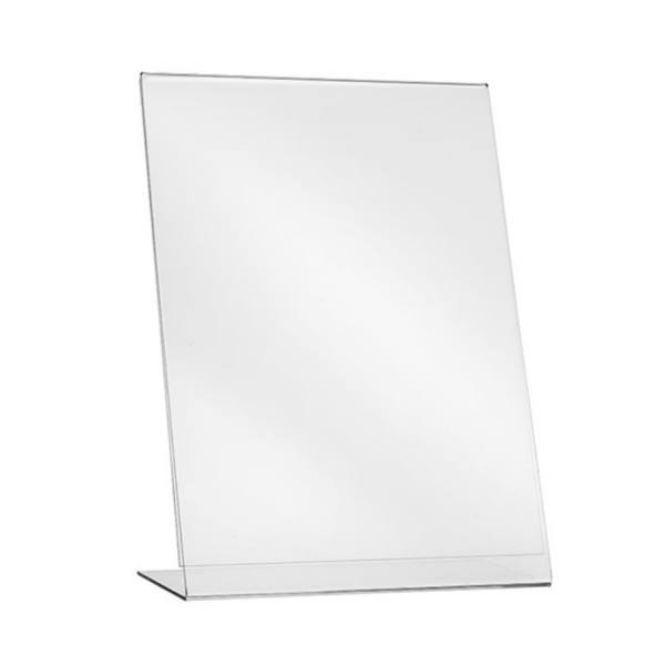 DIN A4 L-Ständer im Hochformat aus Acrylglas Flyer Aufsteller, Prospektständer