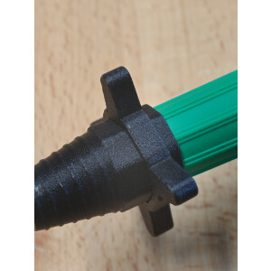 Adapter Staubbiene® Rund-Staubbesen auf UNGER OptiLoc® Teleskopstange – Die professionelle Verbindung für maximale Reichweite – PETG-GF