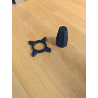 Adapter Staubbiene® Rund-Staubbesen auf UNGER OptiLoc® Teleskopstange – Die professionelle Verbindung für maximale Reichweite – PETG-GF