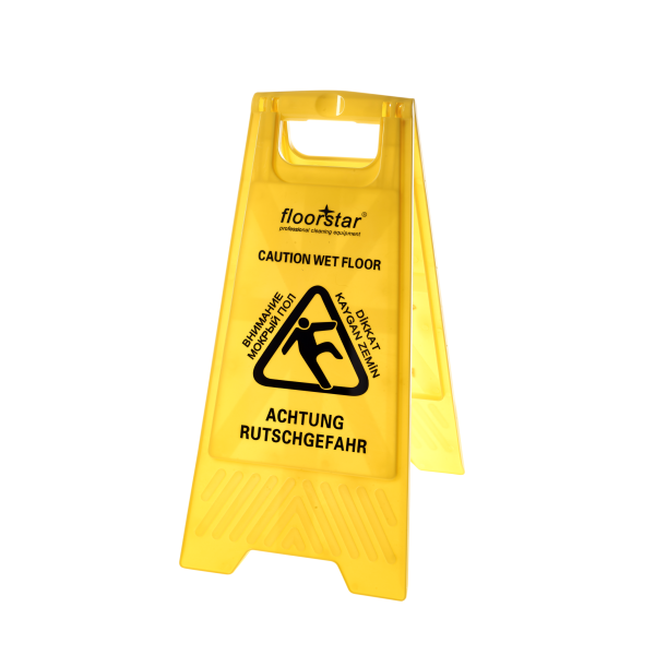 Warnschild Achtung Rutschgefahr Gelb Klappaufsteller zweiseitig bedruckt